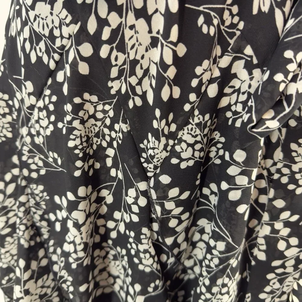 NEW Signature by Robbie Bee 8 Petite Ruffle Dress Women's Black White  NWT - Picture 11 of 17